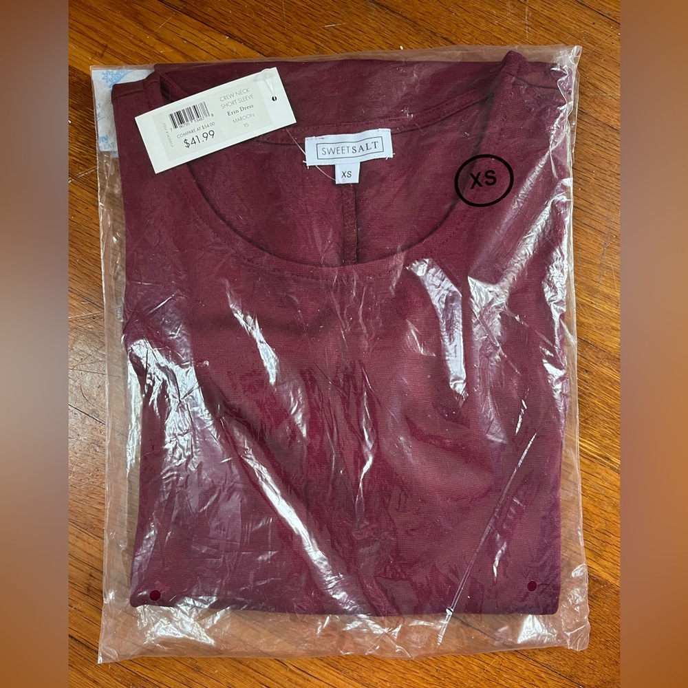 NWT Sweet Salt Short Sleeve Cree Neck "Erin" Dress